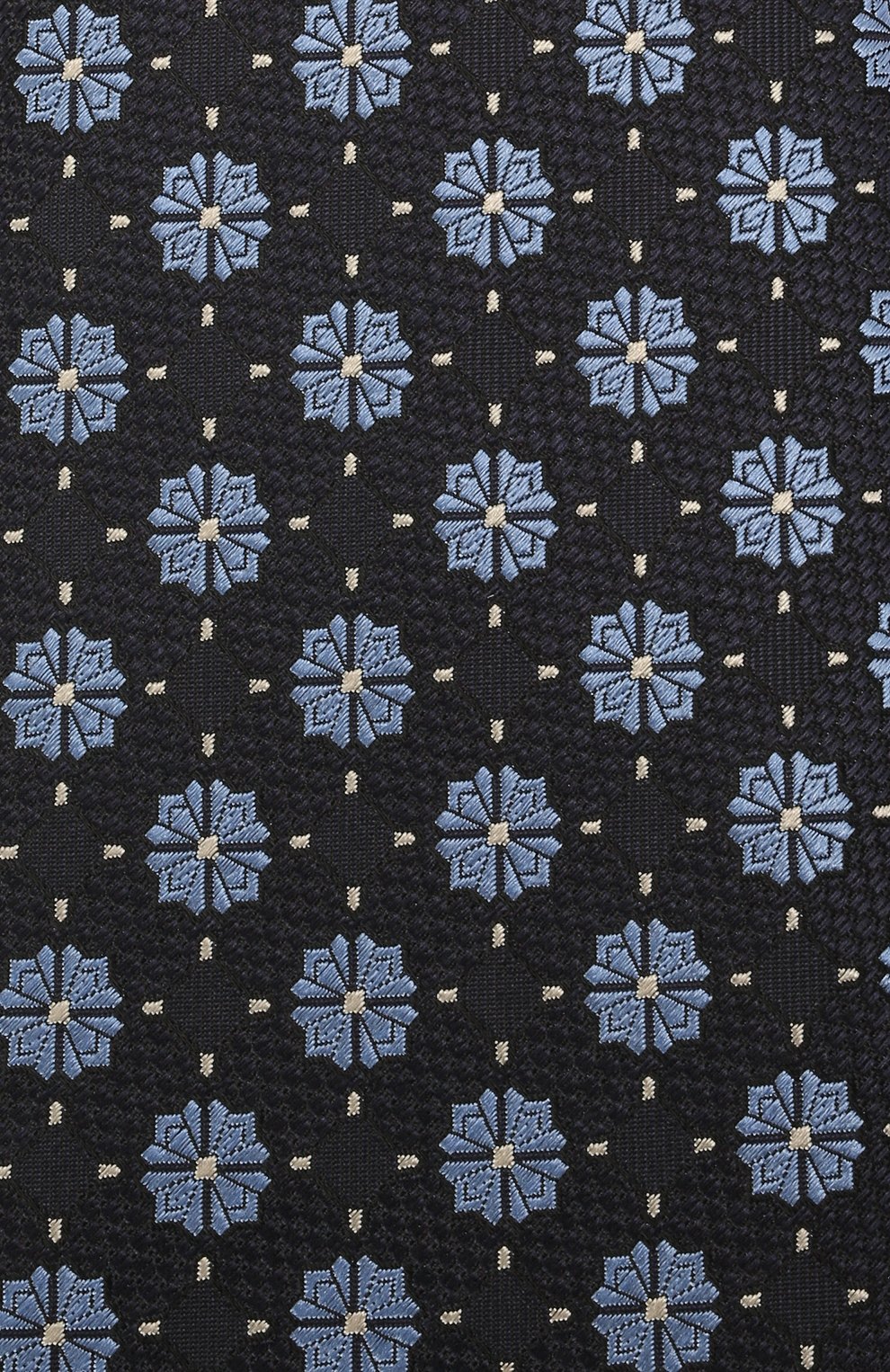 Мужской шелковый галстук ERMENEGILDO ZEGNA темно-синего цвета, арт. Z2D12T/18B | Фото 3 (Принт: С принтом; Материал: Текстиль, Шелк)