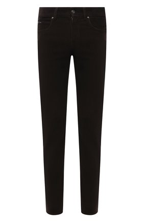 Мужские хлопковые брюки Z ZEGNA темно-коричневого цвета, арт. VY719/ZZ530 | Фото 1 (Материал внешний: Хлопок; Длина (брюки, джинсы): Стандартные; Случай: Повседневный; Стили: Кэжуэл)