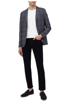 Мужские хлопковые брюки Z ZEGNA темно-синего цвета по цене 26800 руб., арт. VY719/ZZ530 | Фото 2 Мужские хлопковые брюки Z ZEGNA темно-синего цвета, арт. VY719/ZZ530 | Фото 2