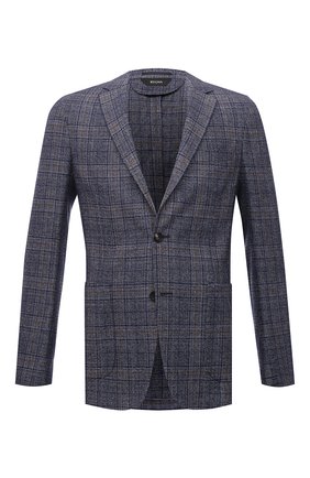 Мужской пиджак из шерсти и льна Z ZEGNA синего цвета по цене 78950 руб., арт. 250721/1D7SG0 | Фото 1 Мужской пиджак из шерсти и льна Z ZEGNA синего цвета, арт. 250721/1D7SG0 | Фото 1 (Материал внешний: Шерсть, Лен; Рукава: Длинные; Длина (для топов): Стандартные; Материал подклада: Вискоза; 1-2-бортные: Однобортные; Пиджаки М: Приталенный; Случай: Коктейльный; Стили: Кэжуэл)