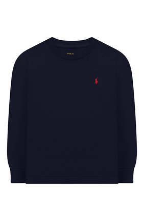 Детская хлопковый лонгслив POLO RALPH LAUREN темно-синего цвета по цене 3275 руб., арт. 322843804 | Фото 1 Детская хлопковый лонгслив POLO RALPH LAUREN темно-синего цвета, арт. 322843804 | Фото 1