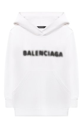 Детский хлопковое худи BALENCIAGA белого цвета по цене 19950 руб., арт. 558143/TKVC4 | Фото 1 Детский хлопковое худи BALENCIAGA белого цвета, арт. 558143/TKVC4 | Фото 1