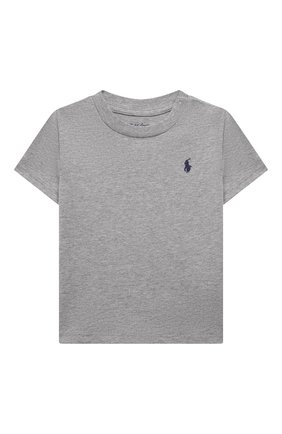 Детский хлопковая футболка POLO RALPH LAUREN серого цвета по цене 2995 руб., арт. 320832904 | Фото 1 Детский хлопковая футболка POLO RALPH LAUREN серого цвета, арт. 320832904 | Фото 1