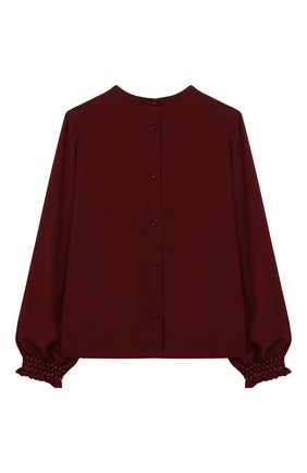 Детское шелковая блузка LORO PIANA бордового цвета по цене 53600 руб., арт. FAL7486 | Фото 2 Детское шелковая блузка LORO PIANA бордового цвета, арт. FAL7486 | Фото 2 (Материал внешний: Шелк; Рукава: Длинные; Ростовка одежда: 10 - 11 лет | 140 - 146см, 12 лет | 152 см, 6 лет | 116 см, 8 лет | 128 см)
