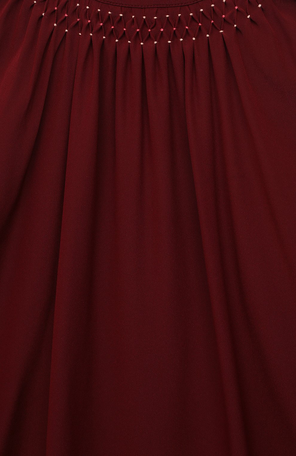 Детское шелковая блузка LORO PIANA бордового цвета, арт. FAL7486 | Фото 3 (Материал внешний: Шелк; Рукава: Длинные; Ростовка одежда: 10 - 11 лет | 140 - 146см, 12 лет | 152 см, 6 лет | 116 см, 8 лет | 128 см)
