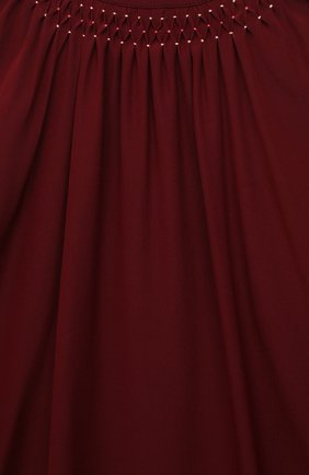 Детское шелковая блузка LORO PIANA бордового цвета, арт. FAL7486 | Фото 3 (Материал внешний: Шелк; Рукава: Длинные; Ростовка одежда: 10 - 11 лет | 140 - 146см, 12 лет | 152 см, 6 лет | 116 см, 8 лет | 128 см)