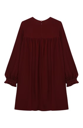 Детское шелковое платье LORO PIANA бордового цвета по цене 94550 руб., арт. FAL7485 | Фото 2 Детское шелковое платье LORO PIANA бордового цвета, арт. FAL7485 | Фото 2 (Материал подклада: Хлопок; Рукава: Длинные; Материал внешний: Шелк; Случай: Повседневный; Девочки Кросс-КТ: Платье-одежда; Ростовка одежда: 10 - 11 лет | 140 - 146см, 2 года | 92 см, 4 года | 104 см, 6 лет | 116 см, 8 лет | 128 см)