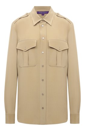 Женская шелковая рубашка RALPH LAUREN бежевого цвета по цене 129000 руб., арт. 290845658 | Фото 1 Женская шелковая рубашка RALPH LAUREN бежевого цвета, арт. 290845658 | Фото 1