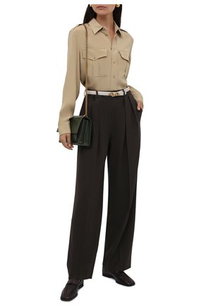 Женская шелковая рубашка RALPH LAUREN бежевого цвета по цене 129000 руб., арт. 290845658 | Фото 2 Женская шелковая рубашка RALPH LAUREN бежевого цвета, арт. 290845658 | Фото 2