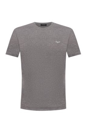 Мужская хлопковая футболка ERMENEGILDO ZEGNA серого цвета по цене 29950 руб., арт. UY526/707R | Фото 1 Мужская хлопковая футболка ERMENEGILDO ZEGNA серого цвета, арт. UY526/707R | Фото 1 (Материал внешний: Хлопок; Длина (для топов): Стандартные; Принт: Без принта; Рукава: Короткие; Стили: Кэжуэл; Региональные ограничения белый список (Axapta Mercury): RU)