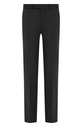 Мужские шерстяные брюки ERMENEGILDO ZEGNA темно-серого цвета по цене 55950 руб., арт. 244F00/75TB12 | Фото 1 Мужские шерстяные брюки ERMENEGILDO ZEGNA темно-серого цвета, арт. 244F00/75TB12 | Фото 1 (Длина (брюки, джинсы): Стандартные; Материал внешний: Шерсть; Случай: Формальный; Стили: Классический; Материал подклада: Вискоза)
