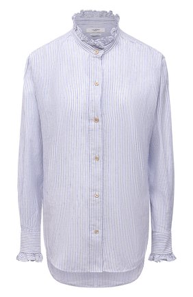 Женская рубашка из хлопка и льна ISABEL MARANT ETOILE голубого цвета по цене 28500 руб., арт. CH0673-21A021E/SA0LI | Фото 1