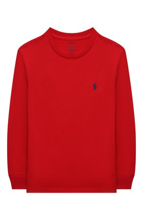Детская хлопковый лонгслив POLO RALPH LAUREN красного цвета по цене 3660 руб., арт. 323843804 | Фото 1 Детская хлопковый лонгслив POLO RALPH LAUREN красного цвета, арт. 323843804 | Фото 1