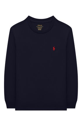 Детская хлопковый лонгслив POLO RALPH LAUREN темно-синего цвета по цене 3660 руб., арт. 323843804 | Фото 1 Детская хлопковый лонгслив POLO RALPH LAUREN темно-синего цвета, арт. 323843804 | Фото 1