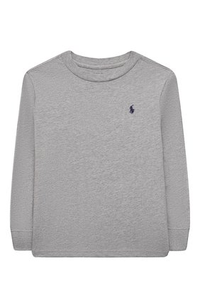 Детская хлопковый лонгслив POLO RALPH LAUREN серого цвета по цене 3275 руб., арт. 321843804 | Фото 1 Детская хлопковый лонгслив POLO RALPH LAUREN серого цвета, арт. 321843804 | Фото 1