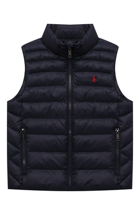 Детский жилет POLO RALPH LAUREN темно-синего цвета по цене 12600 руб., арт. 323847234 | Фото 1 Детский жилет POLO RALPH LAUREN темно-синего цвета, арт. 323847234 | Фото 1 (Материал внешний: Синтетический материал; Рукава: Короткие; Материал подклада: Синтетический материал; Мальчики Кросс-КТ: Верхняя одежда; Кросс-КТ: Сезон: демисезон; Ростовка одежда: 13 - 15 лет | 158 см, 10 - 11 лет | 140 - 146см, 9 лет | 134 см, 16 лет | 164 см)