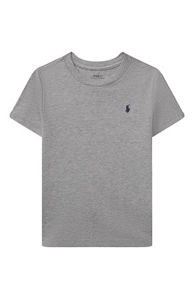Детская хлопковая футболка POLO RALPH LAUREN серого цвета по цене 2985 руб., арт. 321832904 | Фото 1 Детская хлопковая футболка POLO RALPH LAUREN серого цвета, арт. 321832904 | Фото 1