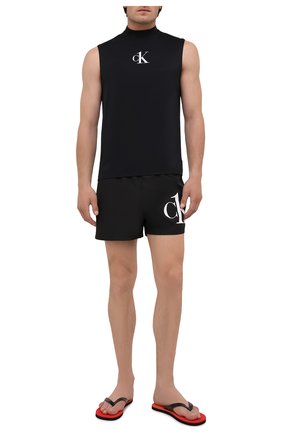 Мужская майка CALVIN KLEIN черного цвета по цене 5460 руб., арт. KM0KM00612 | Фото 2 Мужская майка CALVIN KLEIN черного цвета, арт. KM0KM00612 | Фото 2
