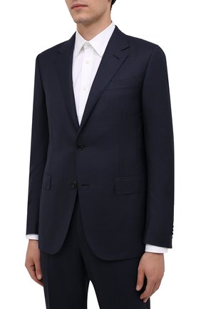 Мужской костюм из шерсти и шелка ERMENEGILDO ZEGNA темно-синего цвета по цене 282000 руб., арт. 216519/221225 | Фото 2 Мужской костюм из шерсти и шелка ERMENEGILDO ZEGNA темно-синего цвета, арт. 216519/221225 | Фото 2