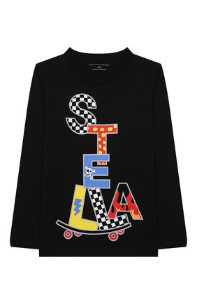 Детская хлопковый лонгслив STELLA MCCARTNEY черного цвета по цене 4305 руб., арт. 603086/SQJ92 | Фото 1 Детская хлопковый лонгслив STELLA MCCARTNEY черного цвета, арт. 603086/SQJ92 | Фото 1