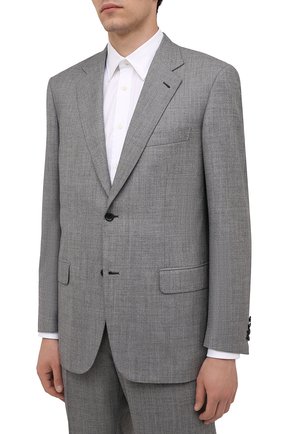 Мужской шерстяной костюм BRIONI серого цвета по цене 599500 руб., арт. RAH04K/01A3N/PARLAMENT0 | Фото 2 Мужской шерстяной костюм BRIONI серого цвета, арт. RAH04K/01A3N/PARLAMENT0 | Фото 2