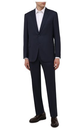 Мужской шерстяной костюм BRIONI темно-синего цвета по цене 456500 руб., арт. RA0J1L/01A4D/BRUNIC0 | Фото 1 Мужской шерстяной костюм BRIONI темно-синего цвета, арт. RA0J1L/01A4D/BRUNIC0 | Фото 1