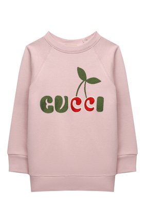 Детский хлопковый свитшот GUCCI розового цвета по цене 24350 руб., арт. 663517/XJDN2 | Фото 1 Детский хлопковый свитшот GUCCI розового цвета, арт. 663517/XJDN2 | Фото 1