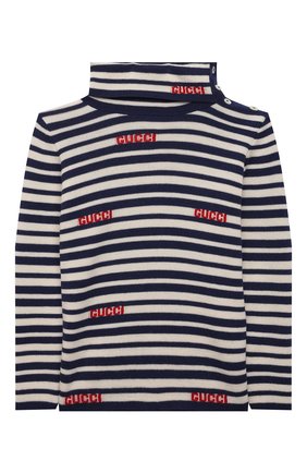 Детский шерстяная водолазка GUCCI синего цвета по цене 34750 руб., арт. 653646/XKBWL | Фото 1 Детский шерстяная водолазка GUCCI синего цвета, арт. 653646/XKBWL | Фото 1