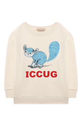 Детский хлопковый свитшот GUCCI кремвого цвета по цене 29950 руб., арт. 627964/XJDMJ | Фото 1 Детский хлопковый свитшот GUCCI кремвого цвета, арт. 627964/XJDMJ | Фото 1