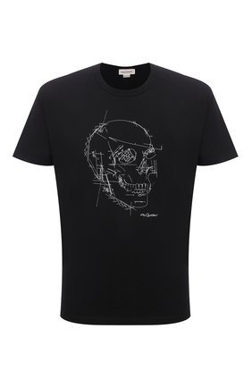 Мужская хлопковая футболка ALEXANDER MCQUEEN черного цвета по цене 18650 руб., арт. 666623/QRZ7A | Фото 1 Мужская хлопковая футболка ALEXANDER MCQUEEN черного цвета, арт. 666623/QRZ7A | Фото 1