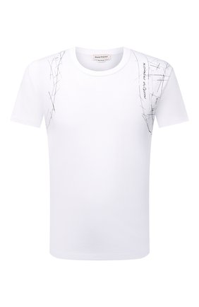Мужская хлопковая футболка ALEXANDER MCQUEEN белого цвета по цене 25850 руб., арт. 666622/QRZ6A | Фото 1 Мужская хлопковая футболка ALEXANDER MCQUEEN белого цвета, арт. 666622/QRZ6A | Фото 1