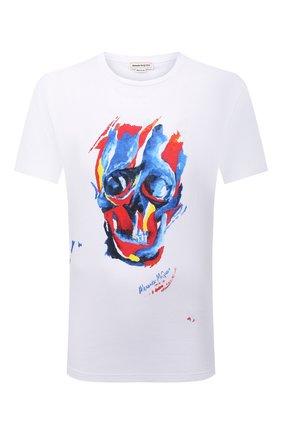Мужская хлопковая футболка ALEXANDER MCQUEEN белого цвета по цене 18650 руб., арт. 666612/QRZ91 | Фото 1 Мужская хлопковая футболка ALEXANDER MCQUEEN белого цвета, арт. 666612/QRZ91 | Фото 1