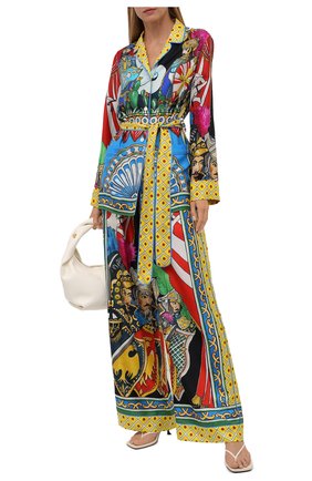 Женские шелковые брюки DOLCE & GABBANA разноцветного цвета по цене 94950 руб., арт. FTAMPT/GDS12 | Фото 2 Женские шелковые брюки DOLCE & GABBANA разноцветного цвета, арт. FTAMPT/GDS12 | Фото 2 (Длина (брюки, джинсы): Стандартные; Материал внешний: Шелк; Силуэт Ж (брюки и джинсы): Широкие; Женское Кросс-КТ: Брюки-одежда; Стили: Романтичный)