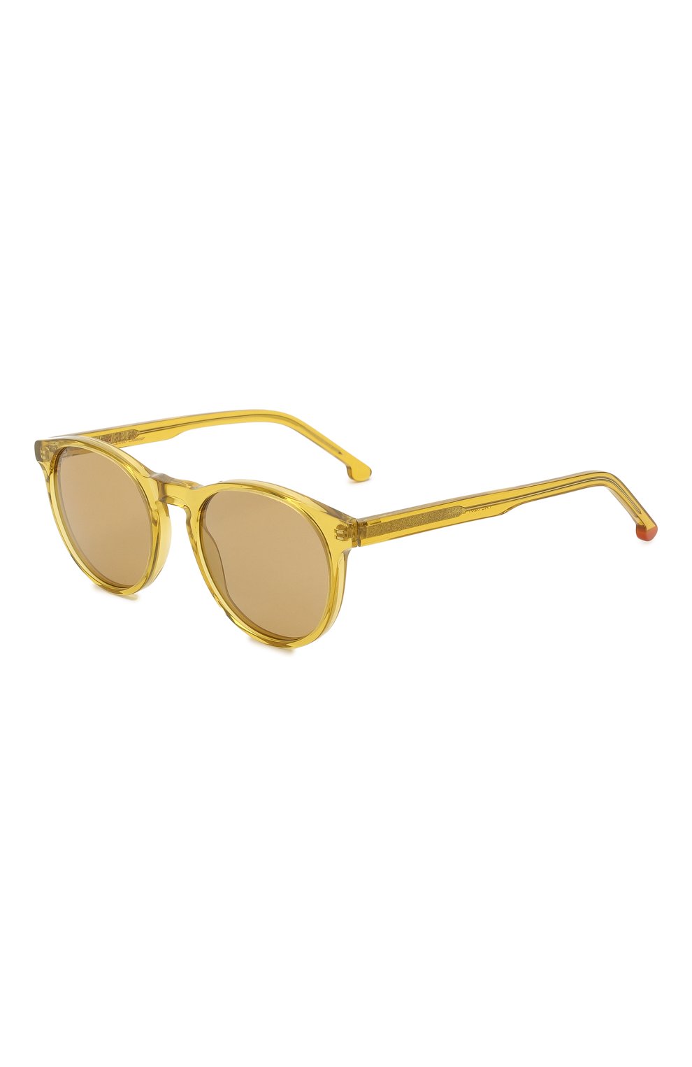 Женские солнцезащитные очки LORO PIANA желтого цвета, арт. FAL0261 | Фото 1 (Тип очков: С/з; Очки форма: Круглые)