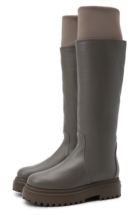 Женские кожаные сапоги stivale ranger LE SILLA серого цвета по цене 76650 руб., арт. 6492T020M1MMCHI | Фото 1 Женские кожаные сапоги stivale ranger LE SILLA серого цвета, арт. 6492T020M1MMCHI | Фото 1