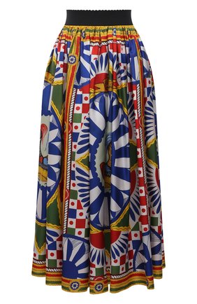 Женская шелковая юбка DOLCE & GABBANA разноцветного цвета по цене 94950 руб., арт. F4BU6T/GDS12 | Фото 1 Женская шелковая юбка DOLCE & GABBANA разноцветного цвета, арт. F4BU6T/GDS12 | Фото 1 (Материал внешний: Шелк; Женское Кросс-КТ: Юбка-одежда; Стили: Романтичный; Длина Ж (юбки, платья, шорты): Макси)