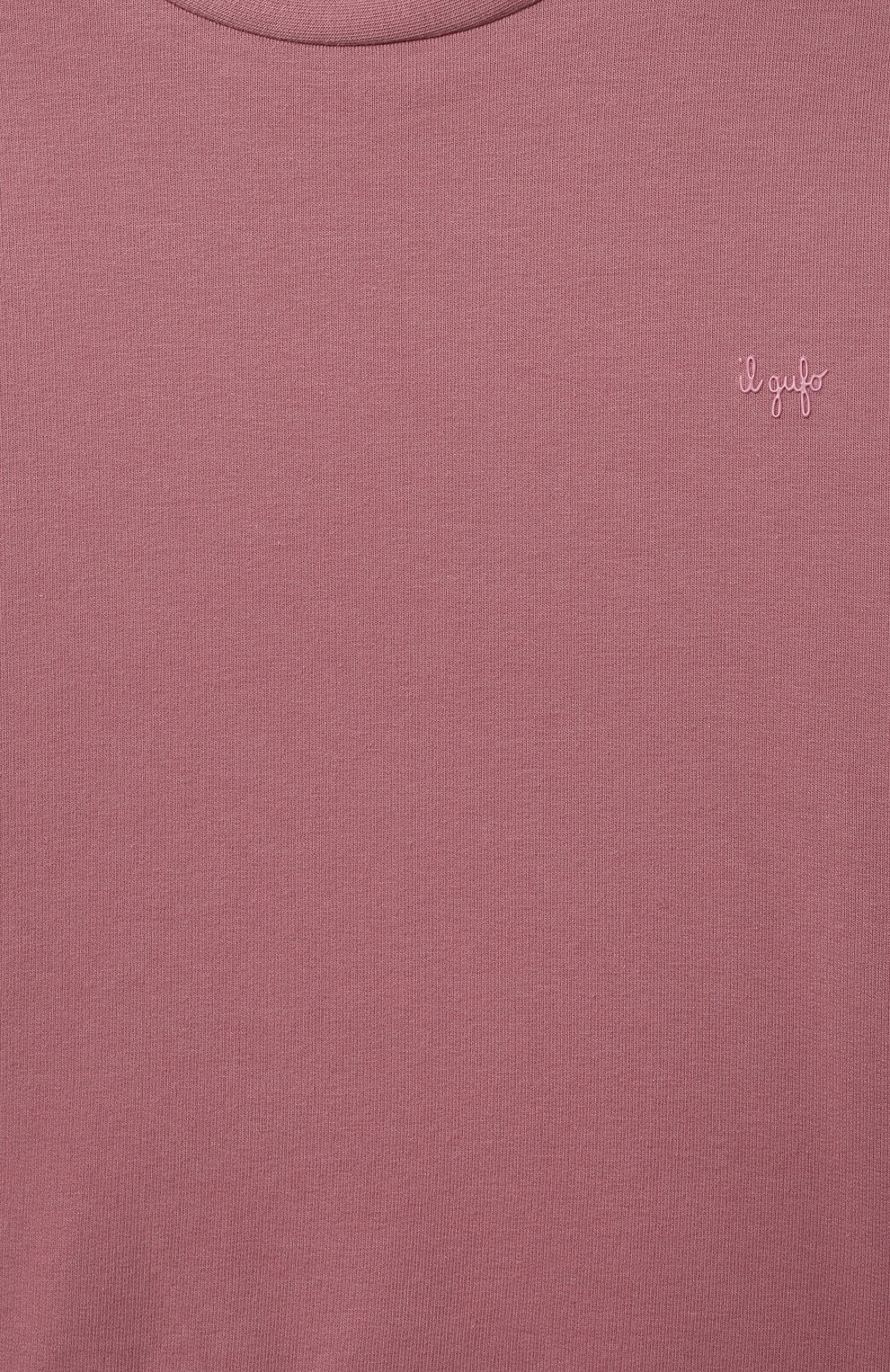Детское хлопковое платье IL GUFO темно-розового цвета, арт. A21VL450M0100/2A-4A | Фото 3 (Рукава: Длинные; Случай: Повседневный; Материал внешний: Хлопок; Девочки Кросс-КТ: Платье-одежда; Ростовка одежда: 2 года | 92 см, 3 года | 98 см)