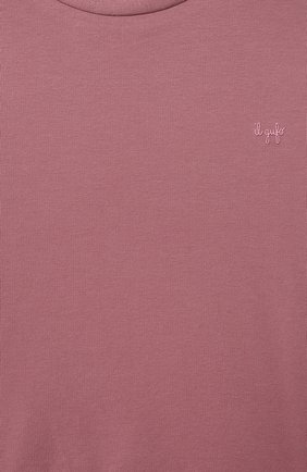 Детское хлопковое платье IL GUFO темно-розового цвета, арт. A21VL450M0100/2A-4A | Фото 3 (Рукава: Длинные; Случай: Повседневный; Материал внешний: Хлопок; Девочки Кросс-КТ: Платье-одежда; Ростовка одежда: 2 года | 92 см, 3 года | 98 см)