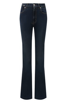 Женские джинсы ALEXANDER MCQUEEN синего цвета по цене 79550 руб., арт. 628062/QMABH | Фото 1 Женские джинсы ALEXANDER MCQUEEN синего цвета, арт. 628062/QMABH | Фото 1 (Длина (брюки, джинсы): Удлиненные; Материал внешний: Хлопок, Деним; Силуэт Ж (брюки и джинсы): Расклешенные; Стили: Кэжуэл; Кросс-КТ: Деним)