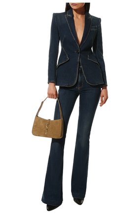 Женские джинсы ALEXANDER MCQUEEN синего цвета по цене 79550 руб., арт. 628062/QMABH | Фото 2 Женские джинсы ALEXANDER MCQUEEN синего цвета, арт. 628062/QMABH | Фото 2 (Длина (брюки, джинсы): Удлиненные; Материал внешний: Хлопок, Деним; Силуэт Ж (брюки и джинсы): Расклешенные; Стили: Кэжуэл; Кросс-КТ: Деним)