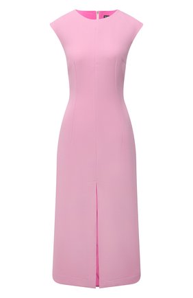 Женское шерстяное платье DOLCE & GABBANA розового цвета по цене 167000 руб., арт. F6Q1ZT/FU2TZ | Фото 1 Женское шерстяное платье DOLCE & GABBANA розового цвета, арт. F6Q1ZT/FU2TZ | Фото 1 (Материал внешний: Шерсть; Случай: Формальный; Длина Ж (юбки, платья, шорты): Миди; Женское Кросс-КТ: Платье-одежда, платье-футляр; Материал подклада: Шелк; Стили: Романтичный)