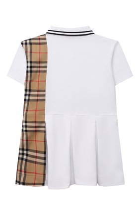 Детское хлопковое платье BURBERRY белого цвета по цене 17000 руб., арт. 8042635 | Фото 2 Детское хлопковое платье BURBERRY белого цвета, арт. 8042635 | Фото 2