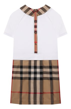 Детское хлопковое платье BURBERRY бежевого цвета по цене 21300 руб., арт. 8041048 | Фото 2 Детское хлопковое платье BURBERRY бежевого цвета, арт. 8041048 | Фото 2
