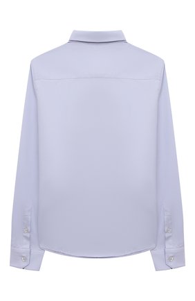 Детская хлопковая рубашка EMPORIO ARMANI голубого цвета по цене 8670 руб., арт. 6K4CN5/4N5SZ | Фото 2 Детская хлопковая рубашка EMPORIO ARMANI голубого цвета, арт. 6K4CN5/4N5SZ | Фото 2