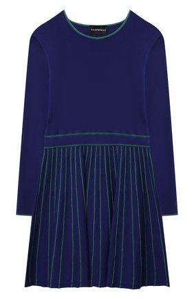 Детское платье из вискозы EMPORIO ARMANI синего цвета по цене 17500 руб., арт. 6K3AT6/3MGJZ | Фото 1 Детское платье из вискозы EMPORIO ARMANI синего цвета, арт. 6K3AT6/3MGJZ | Фото 1 (Материал внешний: Синтетический материал, Вискоза; Случай: Повседневный; Рукава: Длинные; Девочки Кросс-КТ: Платье-одежда; Ростовка одежда: 10 - 11 лет | 140 - 146см, 13 - 15 лет | 158 см, 16 лет | 164 см, 5 лет | 110 см, 6 лет | 116 см, 8 лет | 128 см, 9 лет | 134 см)