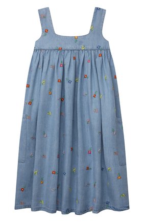 Детское платье STELLA MCCARTNEY голубого цвета по цене 9395 руб., арт. 602767/SQKD1 | Фото 2 Детское платье STELLA MCCARTNEY голубого цвета, арт. 602767/SQKD1 | Фото 2