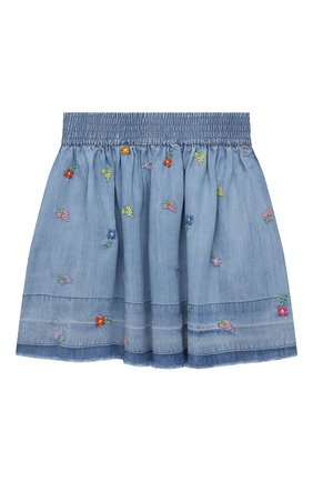 Детская юбка STELLA MCCARTNEY голубого цвета по цене 5875 руб., арт. 602735/SQKD1 | Фото 2 Детская юбка STELLA MCCARTNEY голубого цвета, арт. 602735/SQKD1 | Фото 2