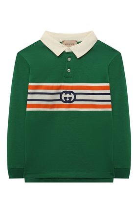 Детский хлопковый пуловер GUCCI зеленого цвета по цене 25650 руб., арт. 660749/XJDJ4 | Фото 1 Детский хлопковый пуловер GUCCI зеленого цвета, арт. 660749/XJDJ4 | Фото 1