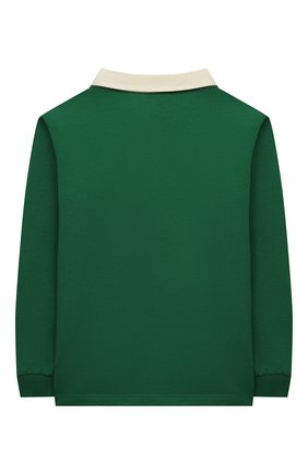 Детский хлопковый пуловер GUCCI зеленого цвета по цене 25650 руб., арт. 660749/XJDJ4 | Фото 2 Детский хлопковый пуловер GUCCI зеленого цвета, арт. 660749/XJDJ4 | Фото 2