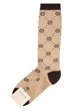 Детские хлопковые гольфы GUCCI коричневого цвета по цене 6575 руб., арт. 503509/4K541 | Фото 1 Детские хлопковые гольфы GUCCI коричневого цвета, арт. 503509/4K541 | Фото 1